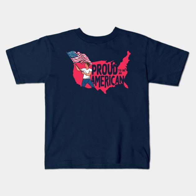 Proud to Be an American // American Patriot USA Kids T-Shirt by SLAG_Creative